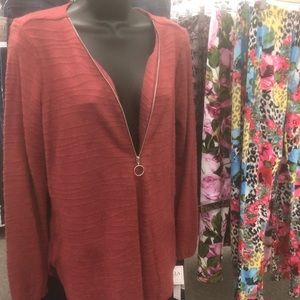 Zac and Rachel Zipper Down Soft Warm Sweater Top